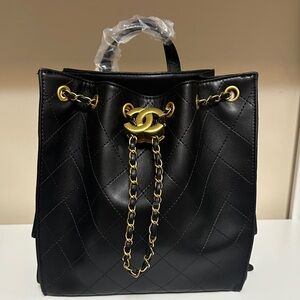 CC Black Quilted  backpack